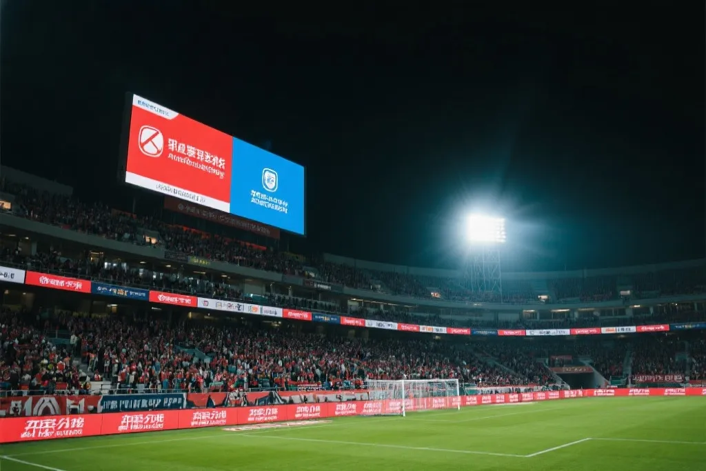 球场广告牌与赞助商标识,商业化氛围